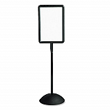 WriteWay Two-Sided Dry Erase Standing Message Sign, White 14.25" x 22.5" Rectangle Surface, Black Frame, 14.25" x 22.5" x 65" (4117BL)