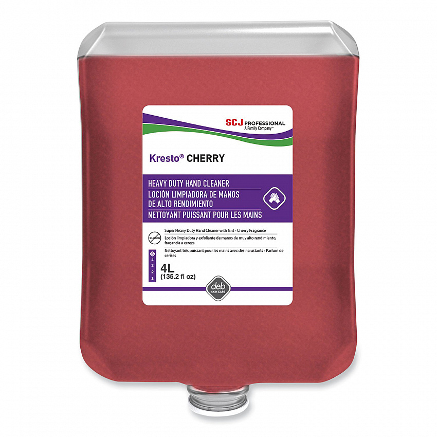 Kresto Cherry Heavy Duty Hand Cleaner Refill, Cherry Scent, 4 L, 4/Carton (KCH4LTR)