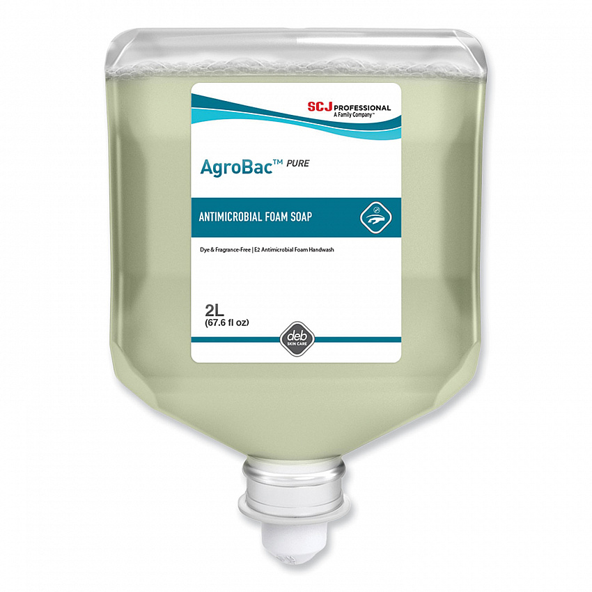 AgroBac Pure Foaming Hand Soap Refill, Unscented, 2 L, 4/Carton (AGB2LT)