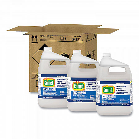 Disinfecting Cleaner w/Bleach, Fresh Scent, 1 gal Bottle, 3/Carton (24651CT)