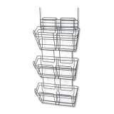 Safco Panelmate Triple-File Basket Organizer, 15 1/2 x 29 1/2, Charcoal Gray (4151CH)