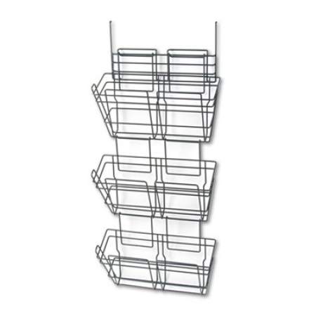 Safco Panelmate Triple-File Basket Organizer, 15 1/2 x 29 1/2, Charcoal Gray (4151CH)