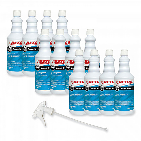 BestScent Ocean Breeze RTU Deodorizer, Ocean Breeze Scent, 32 oz Spray Bottle, 12/Carton (2351200)