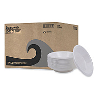 Hi-Impact Plastic Dinnerware, Bowl, 10 oz to 12 oz, White, 1,000/Carton (BOWLHIPS12WH)