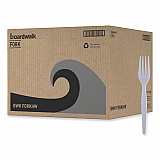 Heavyweight Polystyrene Cutlery, Fork, Plastic, White, 1,000/Carton (FORKHW)