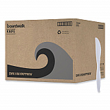 Heavyweight Wrapped Polypropylene Cutlery, Knife, Plastic, White, 1,000/Carton (KNIHWPPWIW)