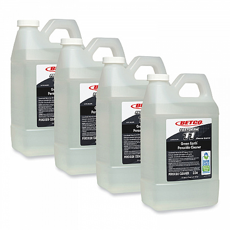 Green Earth FastDraw Peroxide Cleaner, Fresh Mint Scent, 2 L Bottle, 4/Carton (3364700)