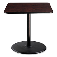 Cafe Table, 36w x 36d x 36h, Square Top/Round Base, Mahogany Top, Black Base (CT33636RC1MY)