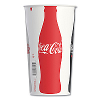 Double Sided Poly (DSP) Paper Cold Cups, 44 oz, Coca-Cola Design, 500/Carton (TPH445105820)