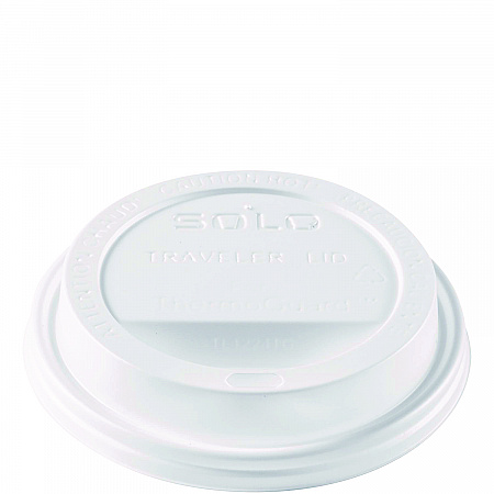 Traveler Sip Through Lids for ThermoGuard Hot Cups, Fits 12 oz to 24 oz Hot Cups, Plastic, White, 1,200/Carton (TL1224TG)