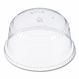 SoloServe PET Sundae Cup Lids, Fits 5.5 oz to 12 oz Sundae Cups, Plastic, Clear, 1,000/Carton (SDL12)