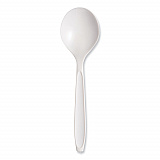 Reliance Mediumweight Cutlery, Soup Spoon, Plastic, White, 1,000/Carton (RSWS)
