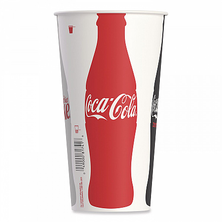 Double Sided Poly Paper Cold Cups, 28 oz to 32 oz, Coca-Cola Design, 40/Pack, 12 Packs/Carton (RN32CB)