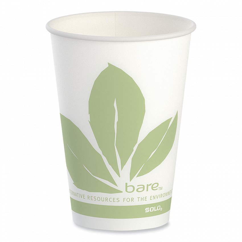Bare Eco-Forward Paper Cold Cups, ProPlanet Seal, 7 oz, Green/White, 100/Sleeve, 20 Sleeves/Carton (R7BBBB)