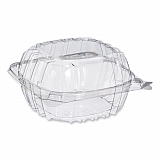 ClearSeal Hinged-Lid Plastic Containers, 5.86 x 3.11, Clear, Plastic, 500/Carton (PET57PST1)