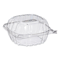 ClearSeal Hinged-Lid Plastic Containers, 5.86 x 3.11, Clear, Plastic, 500/Carton (PET57PST1)