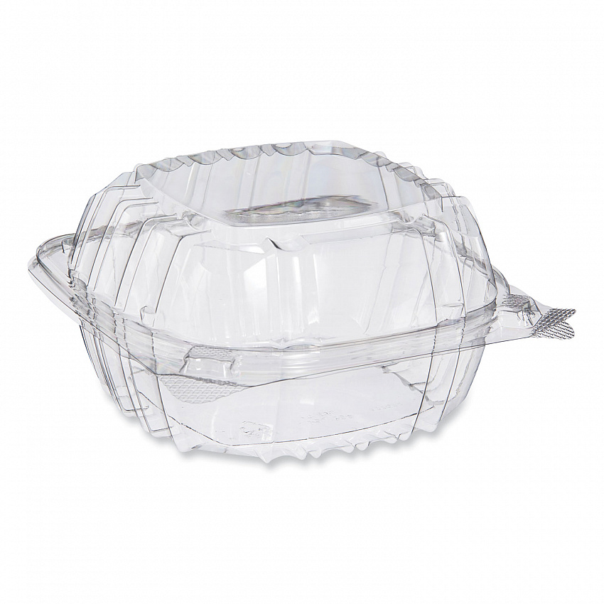 ClearSeal Hinged-Lid Plastic Containers, 5.86 x 3.11, Clear, Plastic, 500/Carton (PET57PST1)