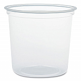 Microgourmet Plastic Deli Container, 24 oz, 4.7" Diameter x 4.18" h, Translucent, 500/Carton (MN240100)