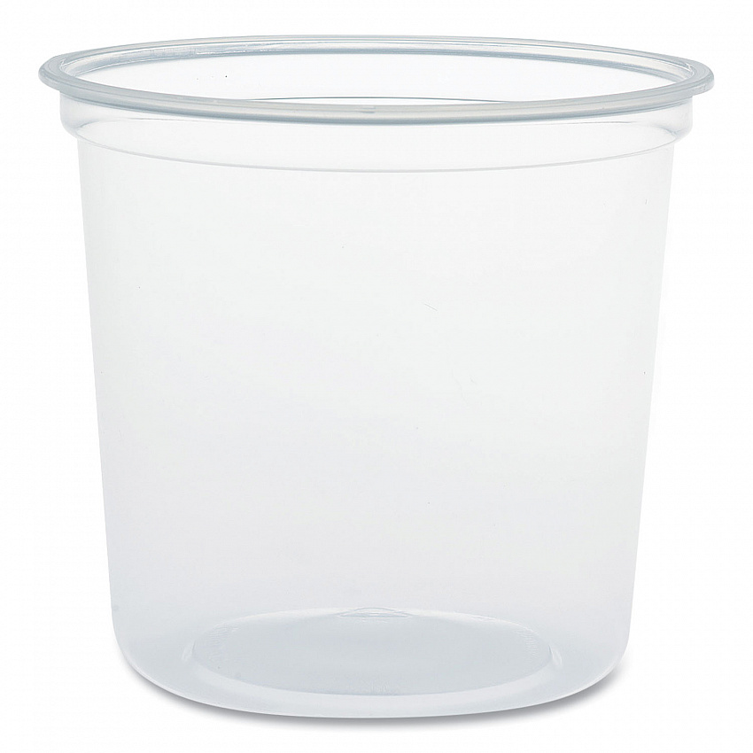 Microgourmet Plastic Deli Container, 24 oz, 4.7" Diameter x 4.18" h, Translucent, 500/Carton (MN240100)