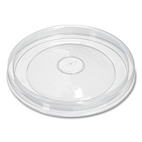 Flexstyle DSP Food Containers Lids, For 16 oz Paper Containers, 3.96" Diameter x 0.4" h, Clear, Plastic, 500/Carton (LPH416R0900)
