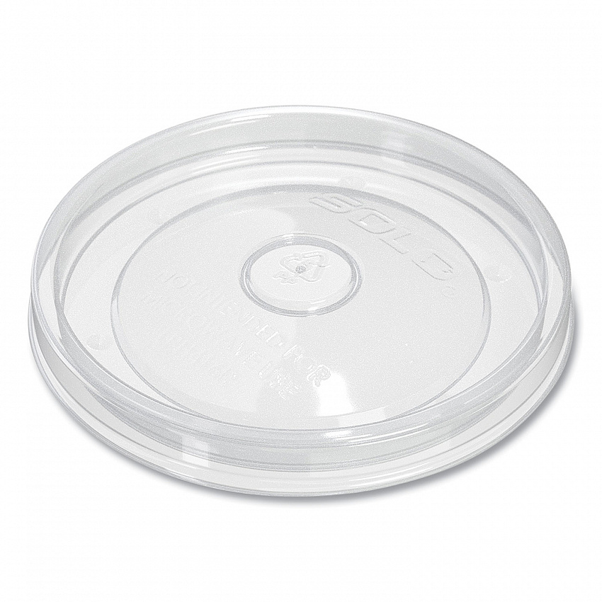 Flexstyle DSP Food Containers Lids, For 16 oz Paper Containers, 3.96" Diameter x 0.4" h, Clear, Plastic, 500/Carton (LPH416R0900)