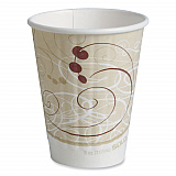 Symphony Duo-Shield Paper Hot Cup, 8 oz, White/Beige/Red, 50/Bag, 20 Bags/Carton (IC8SYM)