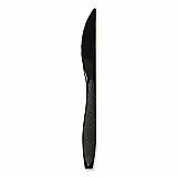 Impress Heavyweight Full-Length Polystyrene Cutlery, Knife, Plastic, Black, 1,000/Carton (HSKK)