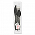 Impress Heavyweight Full-Length Polystyrene Cutlery Kit, Fork/Knife/Napkin/Pepper/Salt/Spoon, Plastic, Black, 750/Carton (HSK8Y)