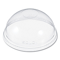 Plastic Dome Lid, Fits 5.5 oz to 26 oz Cold Cups, Clear, 1,000/Carton (DNR626)