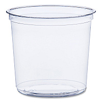 Bare Eco-Forward RPET Deli Containers, ProPlanet Seal, 24 oz, 4.61" Diameter x 4.25" h, Clear, Plastic, 500/Carton (DM24R)