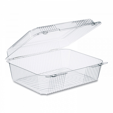 StayLock Clear Hinged Lid Containers, 10.5 x 8.6 x 3.8, Plastic, 200/Carton (C80UT1)