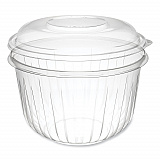 PresentaBowls Bowl/Lid Combo-Paks, 64 oz, Clear, Plastic, 126/Carton (C64BCD)