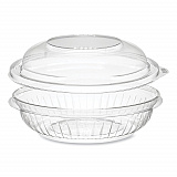 PresentaBowls Bowl/Lid Combo-Paks, 8 oz, Clear, Plastic, 63/Pack, 4 Packs/Carton (C8BCD)
