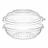 PresentaBowls Bowl/Lid Combo-Paks, 8 oz, Clear, Plastic, 63/Pack, 4 Packs/Carton (C8BCD)