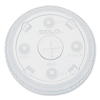 PETE Plastic Flat Straw-Slot Cold Cup Lids, Fits 12 oz to 24 oz Cold Cups, Plastic, Clear, 1,000/Carton (668NS)