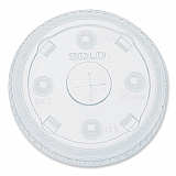 PETE Flat Straw-Slot Cold Cup Lids, Fits 28 oz to 32 oz Cold Cups, Plastic, Clear, 600/Carton (635NS)