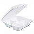 Insulated Foam Hinged Lid Containers, 3 Compartments, 9.01 x 9.4 x 3.1, White, 200/Carton (90HTPF3VR)