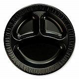 Quiet Class Laminated Foam Dinnerware, Plate, 10.25" dia, Black, 125/Pack, 4 Packs/Carton (10CPBQ)