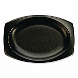 Quiet Classic Laminated Foam Dinnerware, Platter, 6.7 x 9.8, Black, 500/Carton (9PRBQR)