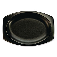 Quiet Classic Laminated Foam Dinnerware, Platter, 6.7 x 9.8, Black, 500/Carton (9PRBQR)