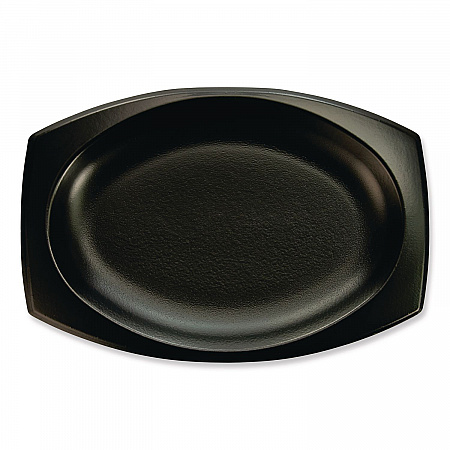Quiet Classic Laminated Foam Dinnerware, Platter, 6.7 x 9.8, Black, 500/Carton (9PRBQR)