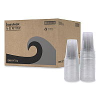 Clear Plastic PET Cups, 16 oz, 50 Cups/Sleeve, 20 Sleeves/Carton (PET16)