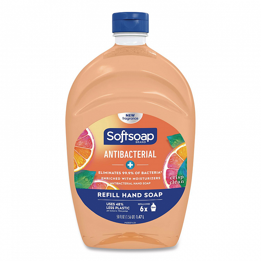 Antibacterial Liquid Hand Soap Refill, Fresh Scent, Orange, 50 oz (61048277EA)
