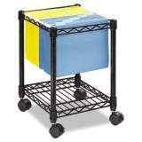 Safco Compact Mobile Wire File Cart, One-Shelf, 15.5w x 14d x 19.75h, Black (5277BL)