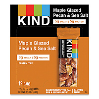 Nuts and Spices Bar, Maple Glazed Pecan and Sea Salt, 1.4 oz Bar, 12/Box (17930)