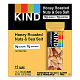 Nuts and Spices Bar, Honey Roasted Nuts/Sea Salt, 1.4 oz Bar, 12/Box (19990)