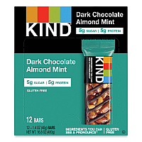 Nuts and Spices Bar, Dark Chocolate Almond Mint, 1.4 oz Bar, 12/Box (19988)