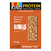 Protein Bars, Crunchy Peanut Butter, 1.76 oz Individually Wrapped, 12/Pack (26026)