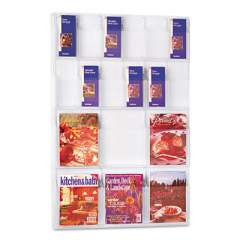 Safco Reveal Clear Literature Displays, 18 Compartments, 30w x 2d x 45h, Clear (5600CL)