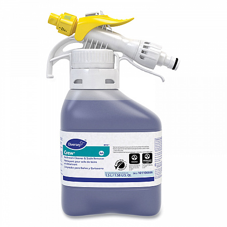 Crew Bathroom Cleaner and Scale Remover, Liquid, 1.5 L Bottle, 2/Carton (101106666)